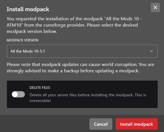 1-Click Modpack Install